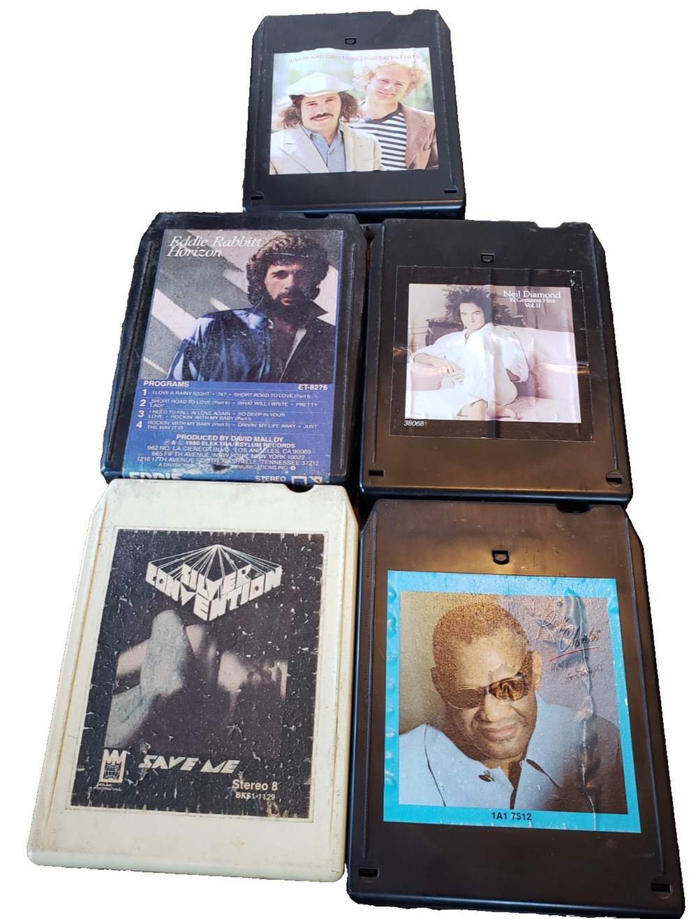 Lot Of Five 8 Track Stereo Tapes 70s and 80's Vintage Pop and Soul